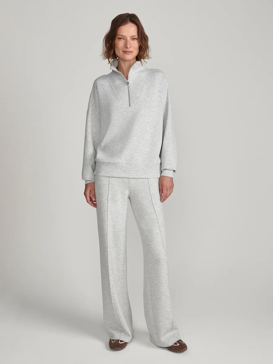 The Wide Leg Pant 30 - Light Grey Marl