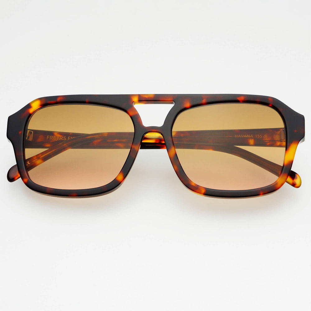 Havana Acetate Aviator Sunglasses - Tortoise / Brown