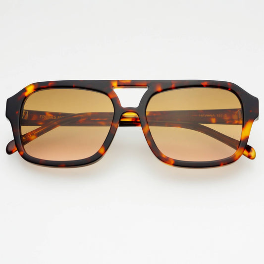Havana Acetate Aviator Sunglasses - Tortoise / Brown