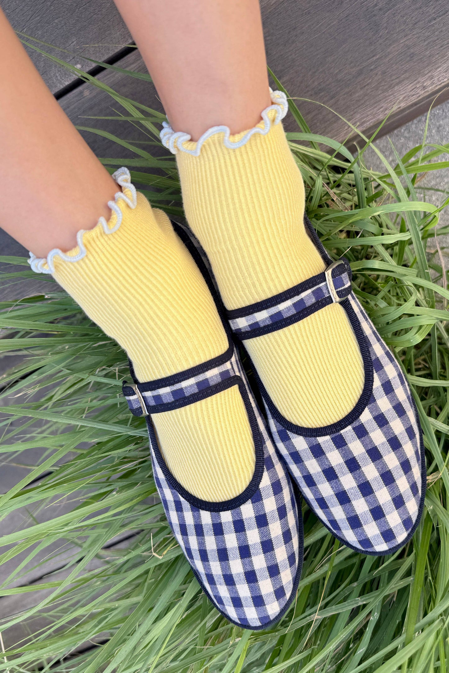 The Petite Ruffled Modal Socks - Butter Baby Blue