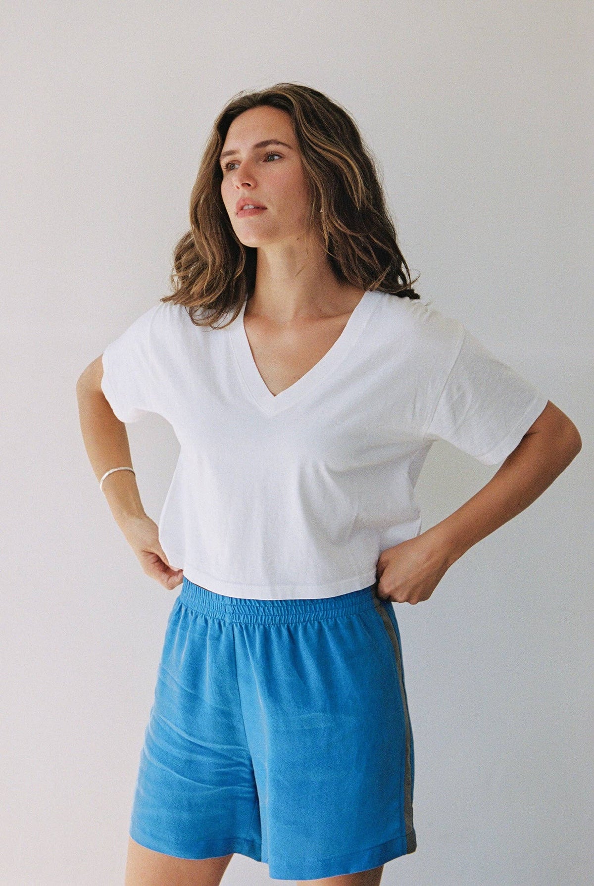 The Cupro Short - Acid Blue