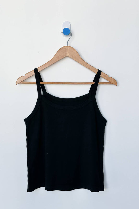 Organic Cotton Dana Cami: Black