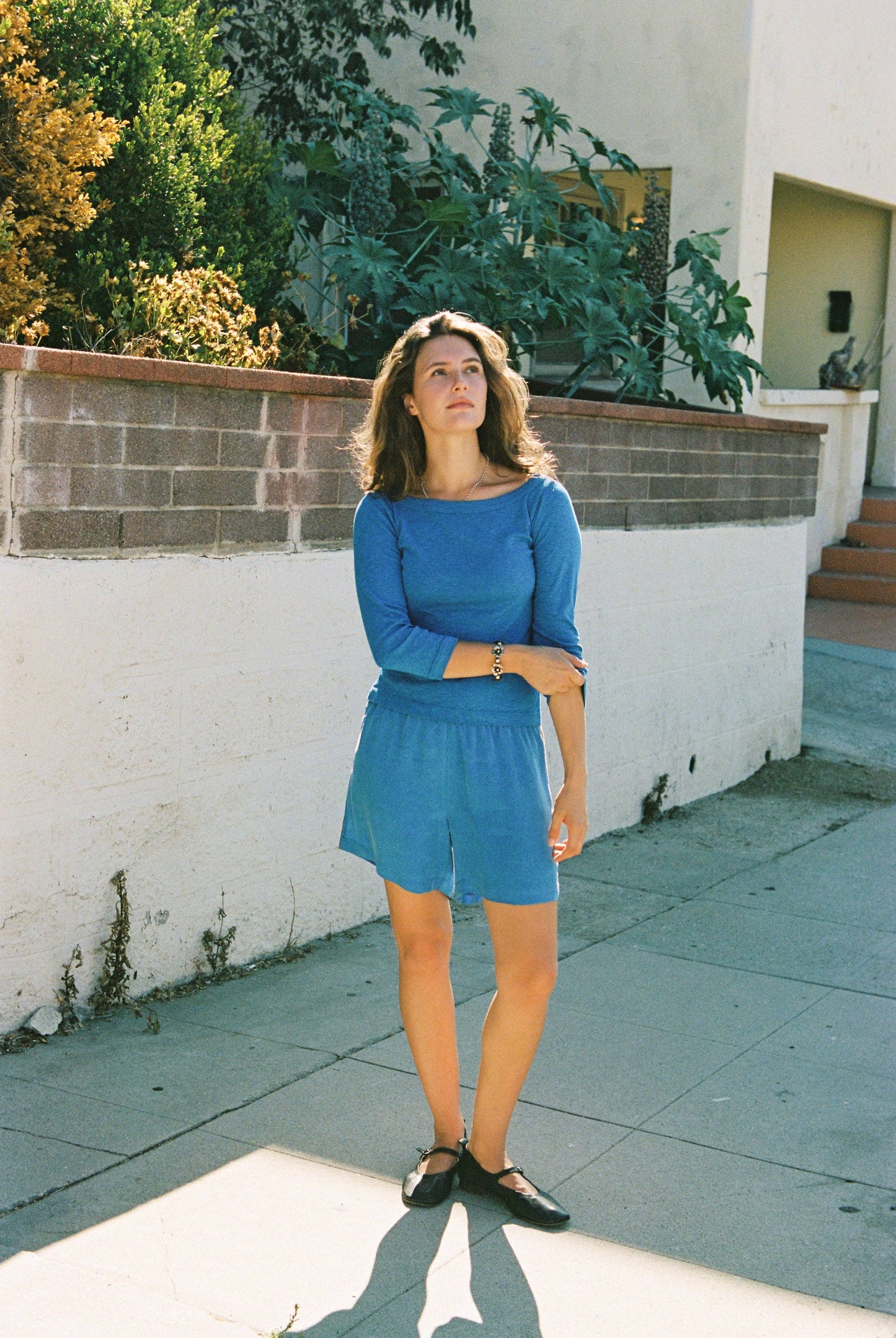 The Cupro Short - Acid Blue