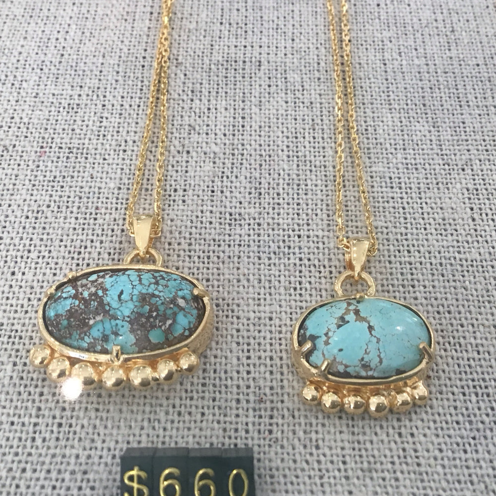 Vermeil Iranian Turquoise Necklace (Large)