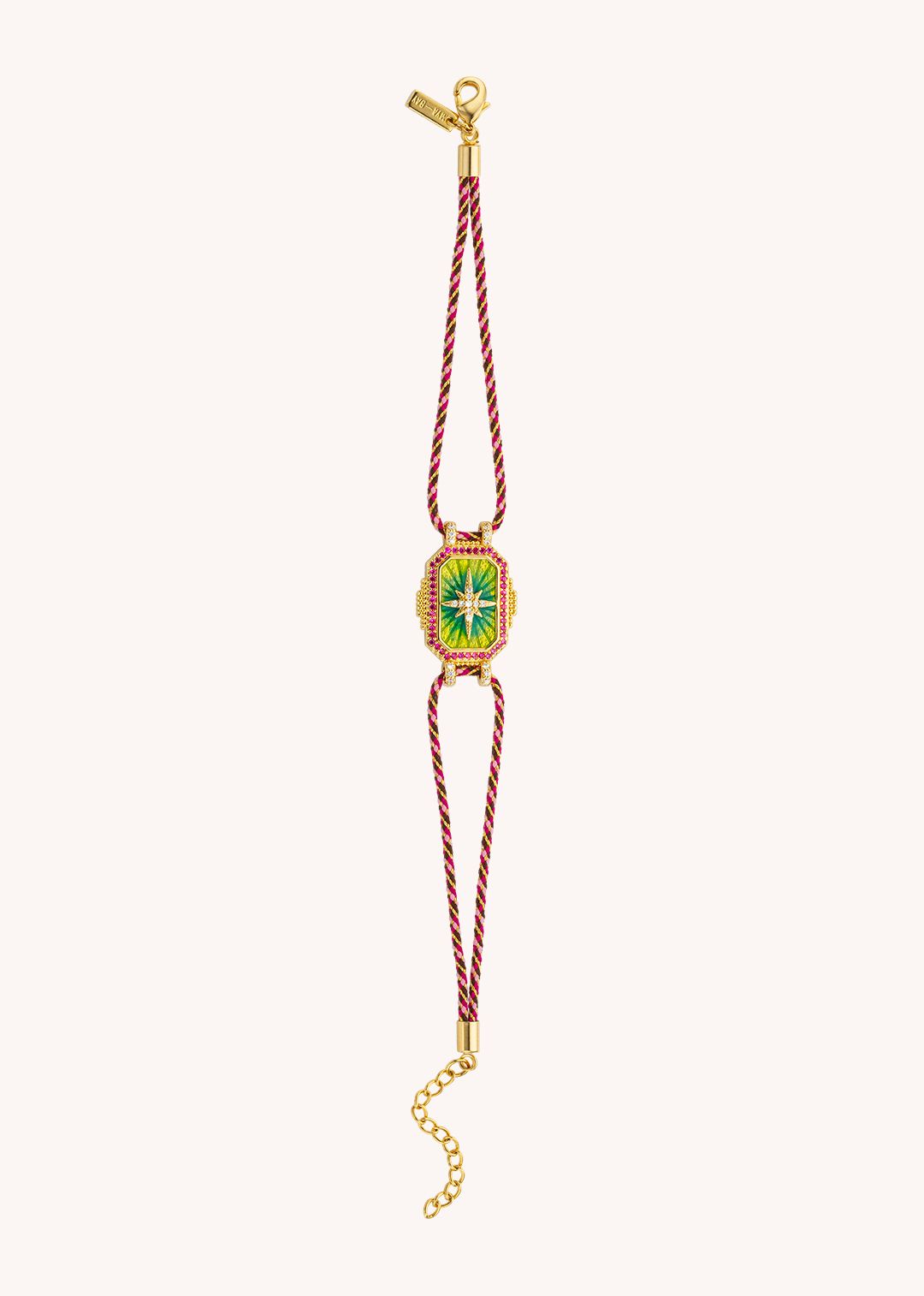 Green Diwali Boheme Bracelet - Gold Plated