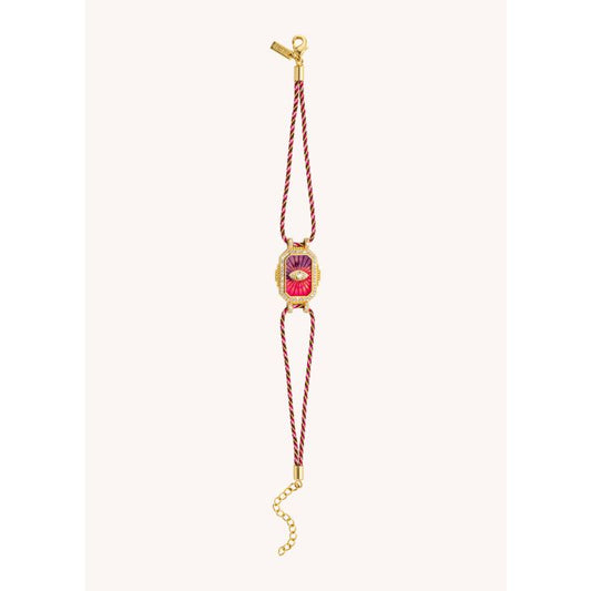 Pink Eye Boheme Bracelet - Gold Plated