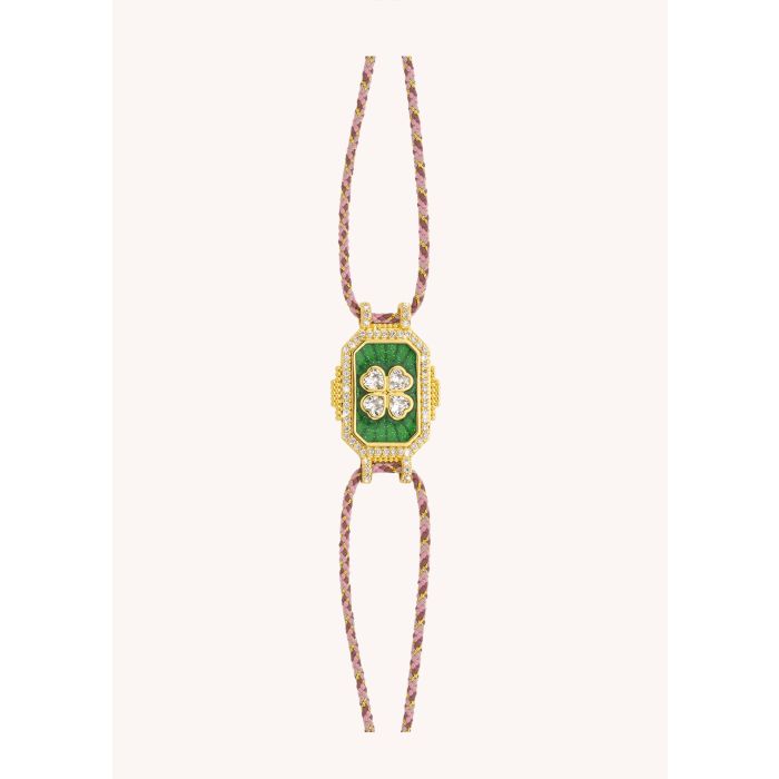 Green Trefle Boheme Bracelet - Gold Plated