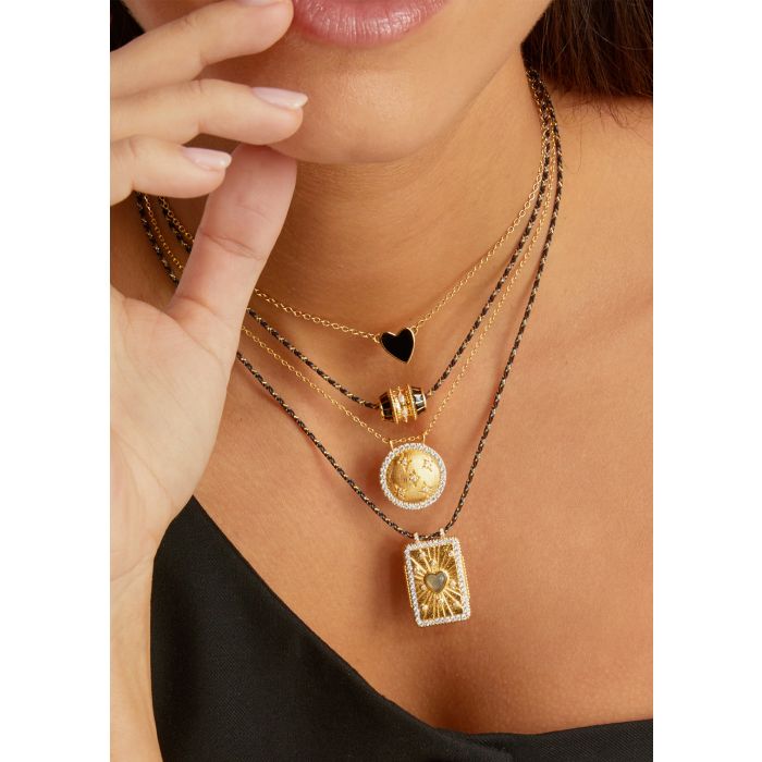 Labradorite Heart Necklace - Gold Plated