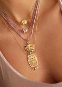 Purple Talisman Necklace - Gold Plated