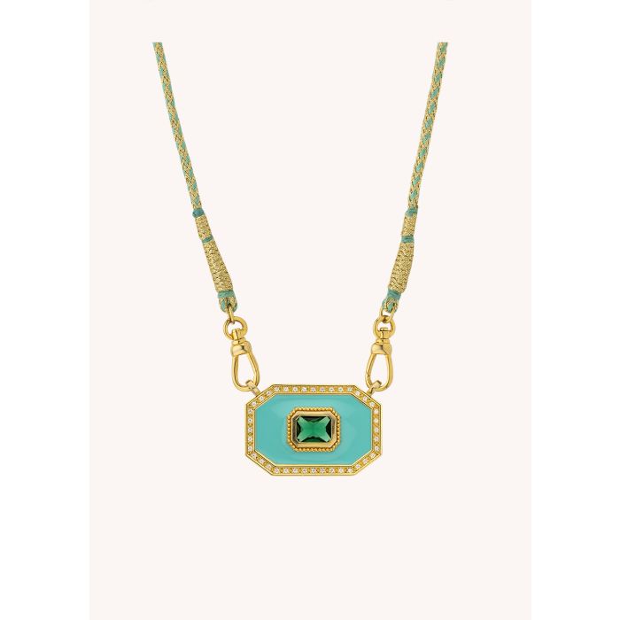 Turquoise Yucatan Necklace - Gold Plated