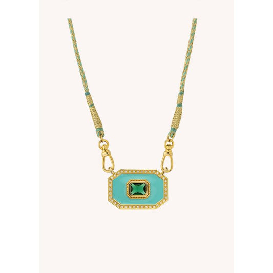 Turquoise Yucatan Necklace - Gold Plated