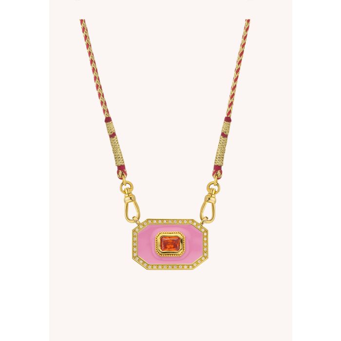 Pink Yucatan Necklace - Gold Plated