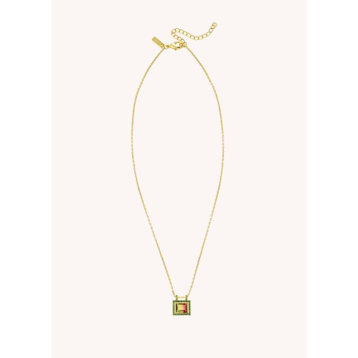 Green Watermelon El Paso Necklace - Gold Plated