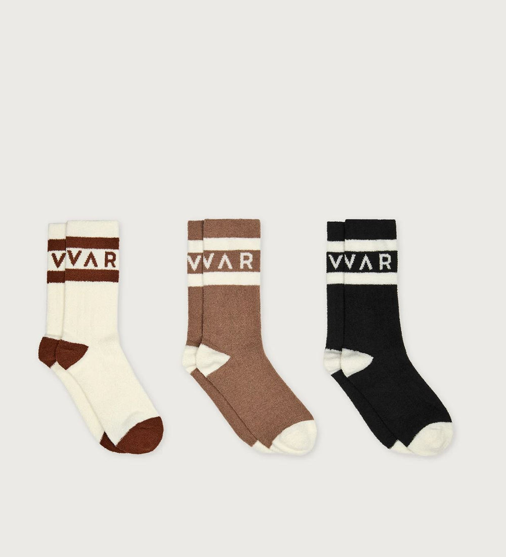 Spencer Sock 3 Pack -  EGRET / CHANTERELLE /  BLACK